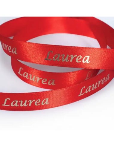 Nastro Stampato Laurea 15 mm x 25 m - Rosso - vista bobina