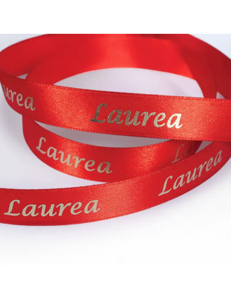Nastro Stampato Laurea 15 mm x 25 m - Rosso - vista bobina