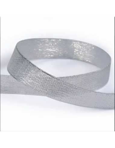 Nastro Metallico Lurex 10 mm x 50 m - Argento - vista bobina