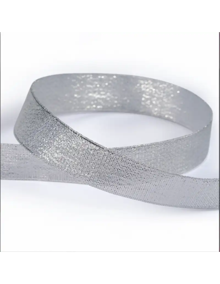 Nastro Metallico Lurex 10 mm x 50 m - Argento - vista bobina