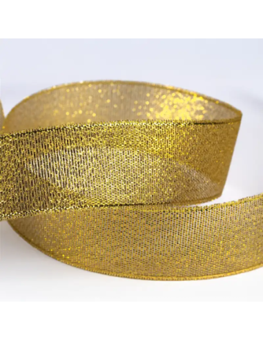 Nastro Metallico Lurex 25 mm x 50 m - Oro - vista bobina