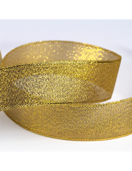 Nastro Metallico Lurex 25 mm x 50 m - Oro - vista bobina