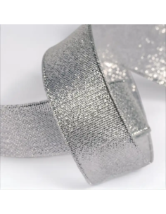 Nastro Metallico Lurex 25 mm x 50 m - Argento - vista bobina