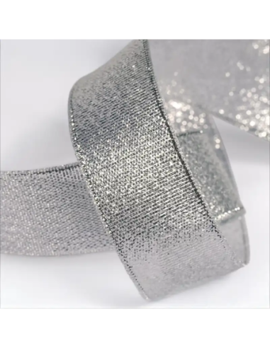 Nastro Metallico Lurex 25 mm x 50 m - Argento - vista bobina