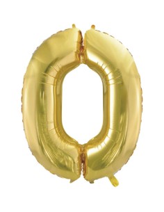 Palloncino Mylar Numero 0 Champagne Mega 40" - 101cm - 1pz | G3S Party