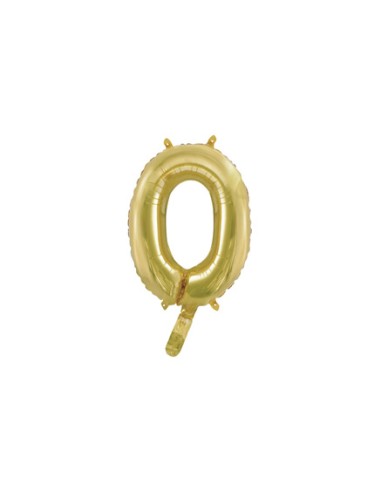 Palloncino Mylar Numero 0 Champagne Mini 14" - 35cm con valvola - 1pz | G3S Party