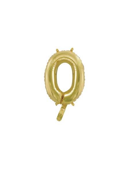 Palloncino Mylar Numero 0 Champagne Mini 14" - 35cm con valvola - 1pz | G3S Party