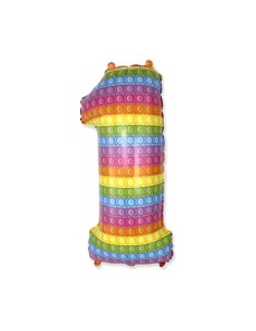 Palloncino Mylar Numero 0 Pop It SuperShape 32" - 81cm - 1pz | G3S Party