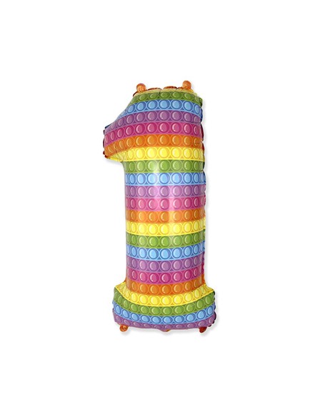 Palloncino Mylar Numero 0 Pop It SuperShape 32" - 81cm - 1pz | G3S Party