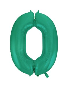 Palloncino Mylar Numero 0 Satin Velvet Aquamarine Mega 40" - 101cm - 1pz | G3S Party