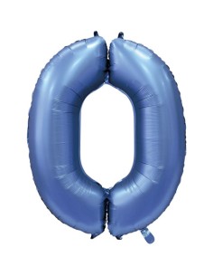 Palloncino Mylar Numero 0 Satin Velvet Periwinkle Mega 40" - 101cm - 1pz | G3S Party