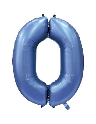 Palloncino Mylar Numero 0 Satin Velvet Periwinkle Mega 40" - 101cm - 1pz | G3S Party
