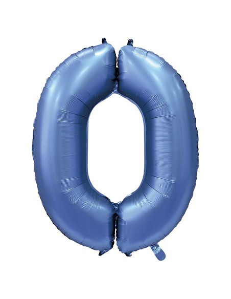Palloncino Mylar Numero 0 Satin Velvet Periwinkle Mega 40" - 101cm - 1pz | G3S Party