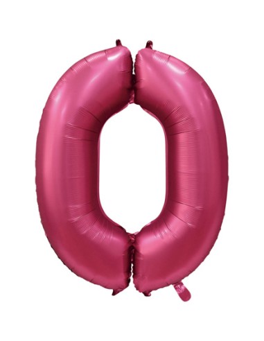Palloncino Mylar Numero 0 Satin velvet Pomegranate Mega 40" - 101cm - 1pz | G3S Party