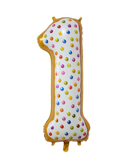 Palloncino Mylar Numero 1 Candy Mega 34" - 86cm - 1pz | G3S Party