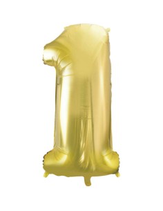 Palloncino Mylar Numero 1 Champagne Mega 40" - 101cm - 1pz | G3S Party