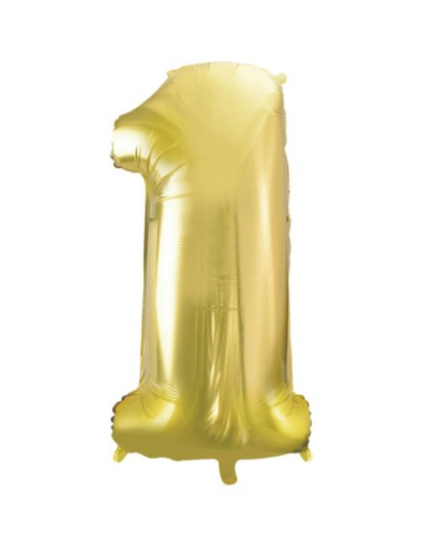 Palloncino Mylar Numero 1 Champagne Mega 40" - 101cm - 1pz | G3S Party