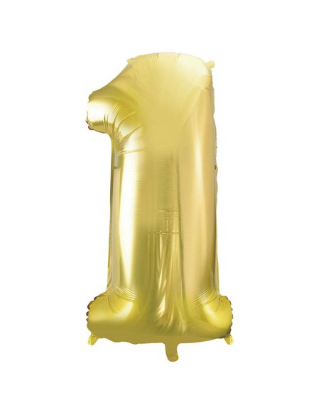 Palloncino Mylar Numero 1 Champagne Mega 40" - 101cm - 1pz | G3S Party