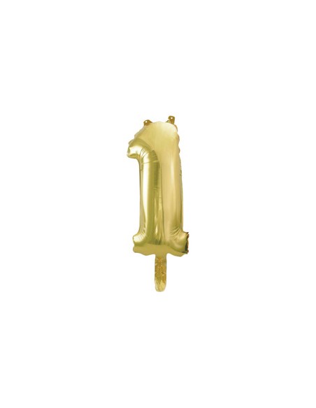 Palloncino Mylar Numero 1 Champagne Mini 14" - 35cm con valvola - 1pz | G3S Party