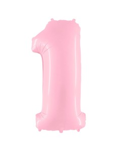 Palloncino Mylar Numero 1 Rosa Mega 40" - 101cm - 1pz | G3S Party