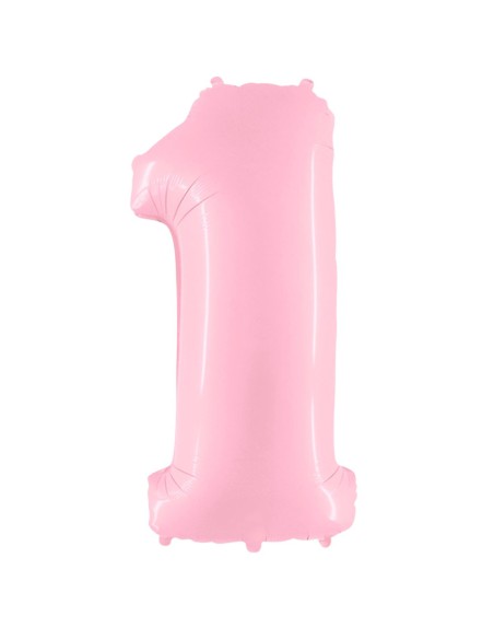 Palloncino Mylar Numero 1 Rosa Mega 40" - 101cm - 1pz | G3S Party