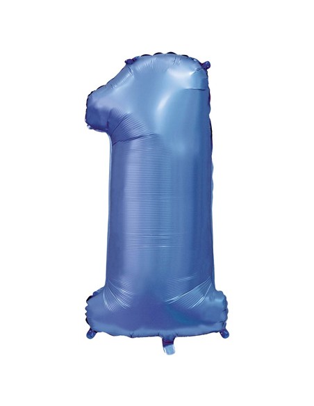 Palloncino Mylar Numero 1 Satin Velvet Periwinkle Mega 40" - 101cm - 1pz | G3S Party
