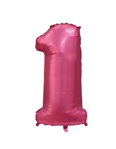 Palloncino Mylar Numero 1 Satin velvet Pomegranate Mega 40" - 101cm - 1pz | G3S Party