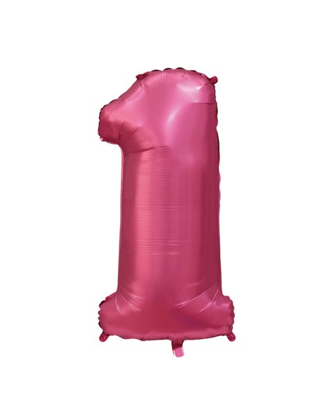 Palloncino Mylar Numero 1 Satin velvet Pomegranate Mega 40" - 101cm - 1pz | G3S Party