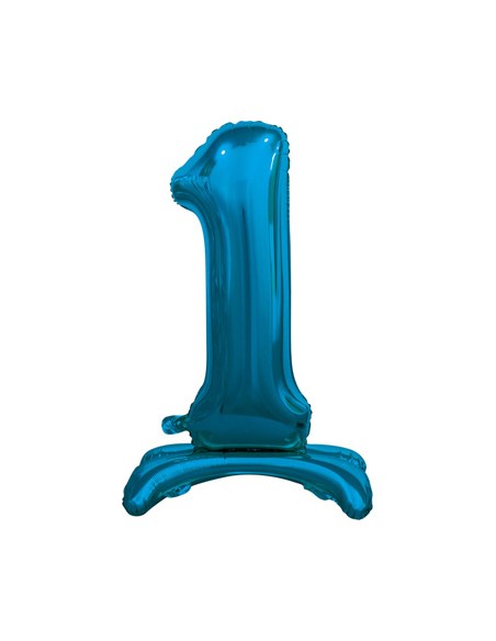 Palloncino Mylar Numero 1 Standing Blu Mega 30" - 76cm - 1pz | G3S Party