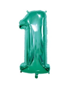 Palloncino Mylar Numero 1 Tiffany Scuro Mega 40" - 101cm - 1pz | G3S Party