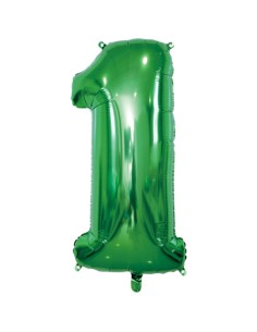 Palloncino Mylar Numero 1 Verde Mega 40" - 101cm - 1pz | G3S Party