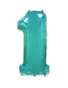 Palloncino Mylar Numero 1 Verde Menta Mega 40" - 101cm - 1pz | G3S Party