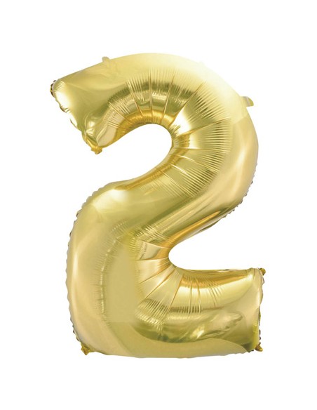 Palloncino Mylar Numero 2 Champagne Mega 40" - 101cm - 1pz | G3S Party