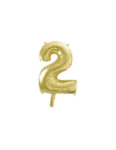 Palloncino Mylar Numero 2 Champagne Mini 14" - 35cm con valvola - 1pz | G3S Party