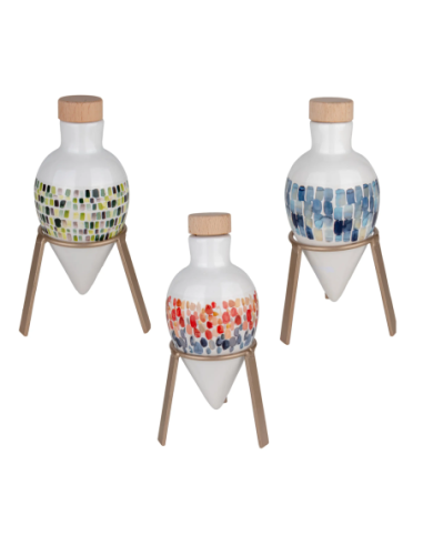 Oliera Colore Goccia con stand in porcellana h 16 cm 120 ml ETM
