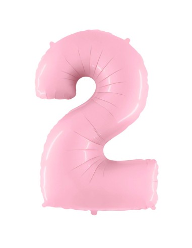 Palloncino Mylar Numero 2 Rosa Mega 40" - 101cm - 1pz | G3S Party
