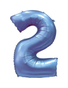 Palloncino Mylar Numero 2 Satin Velvet Periwinkle Mega 40" - 101cm - 1pz | G3S Party