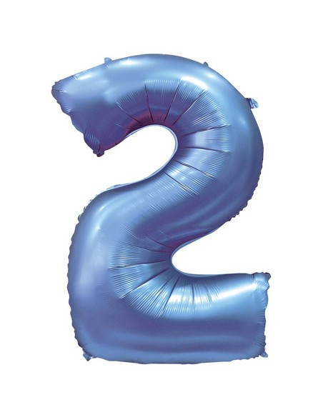 Palloncino Mylar Numero 2 Satin Velvet Periwinkle Mega 40" - 101cm - 1pz | G3S Party