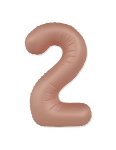 Palloncino Mylar Numero 2 Slim Mate Rosa Vintage Satinato 37" - 86cm - 1pz | G3S Party