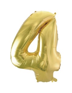 Palloncino Mylar Numero 4 Champagne Mega 40" - 101cm - 1pz | G3S Party