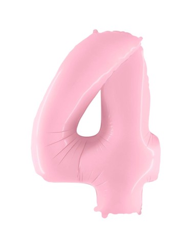 Palloncino Mylar Numero 4 Rosa Mega 40" - 101cm - 1pz | G3S Party