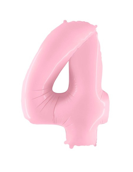 Palloncino Mylar Numero 4 Rosa Mega 40" - 101cm - 1pz | G3S Party