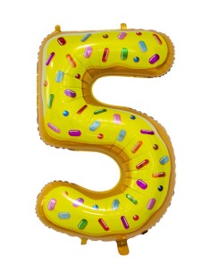 Palloncino Mylar Numero 5 Candy Mega 34" - 86cm - 1pz | G3S Party