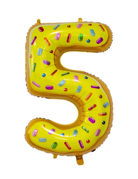 Palloncino Mylar Numero 5 Candy Mega 34" - 86cm - 1pz | G3S Party