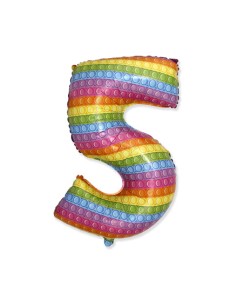 Palloncino Mylar Numero 5 Pop It SuperShape 32" - 81cm - 1pz | G3S Party