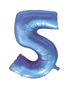Palloncino Mylar Numero 5 Satin Velvet Periwinkle Mega 40" - 101cm - 1pz | G3S Party