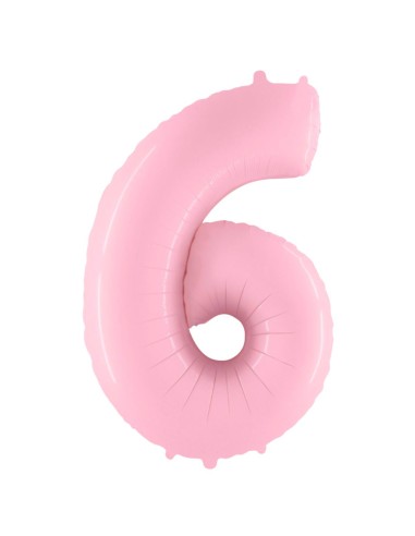 Palloncino Mylar Numero 6 Rosa Mega 40" - 101cm - 1pz | G3S Party
