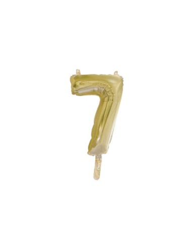 Palloncino Mylar Numero 7 Champagne Mini 14" - 35cm con valvola - 1pz | G3S Party