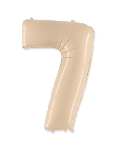 Palloncino Mylar Numero 7 Crema Mega 40" - 101cm - 1pz | G3S Party