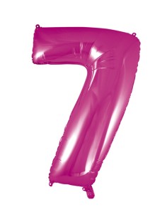 Palloncino Mylar Numero 7 Fuxia Mega 40" - 101cm - 1pz | G3S Party
